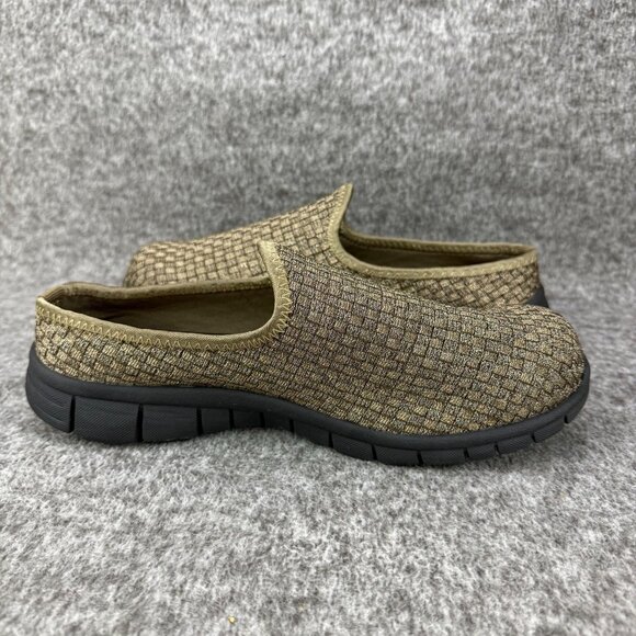 ✅Womens 9M Comfortview Kacey Slip On Shoes Brown Woven Comfort Lightweight Flats - Picture 11 of 12